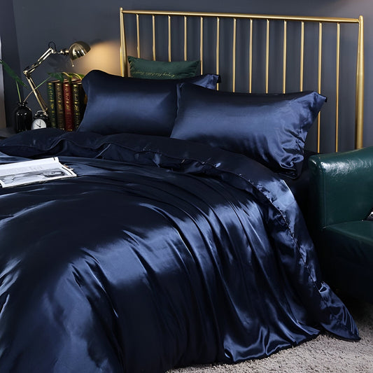 Housse de couette satin luxe – Linge de lit doux effet soie