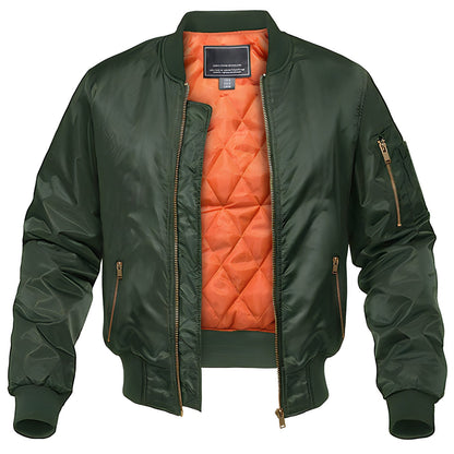 Bomber classique pour homme – veste style aviateur avec fermeture éclair