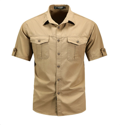 Chemise Cargo Utilitaire Premium Homme – Chemise Courte en Coton