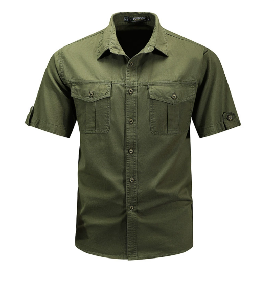 Chemise Cargo Utilitaire Premium Homme – Chemise Courte en Coton