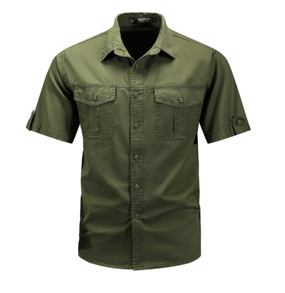 Chemise Cargo Utilitaire Premium Homme – Chemise Courte en Coton