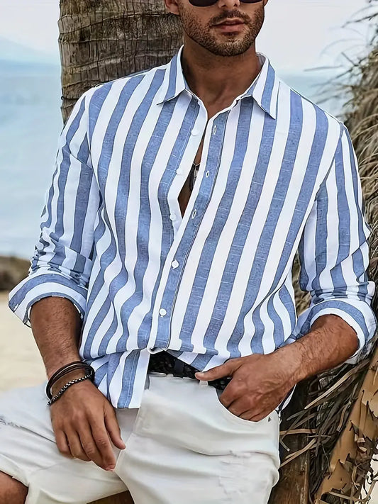 Casual striped men's shirt - Light and versatile