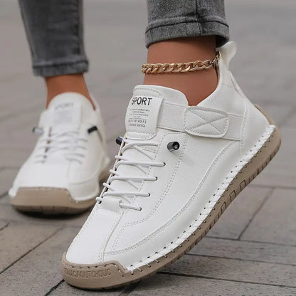 Baskets Chic à Lacets Femme – Chaussures Confortables à Semelle Caoutchouc Élégantes