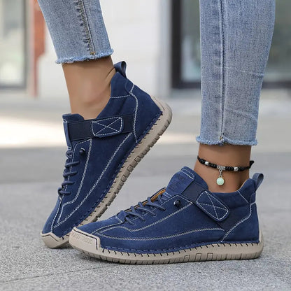 Baskets Chic à Lacets Femme – Chaussures Confortables à Semelle Caoutchouc Élégantes