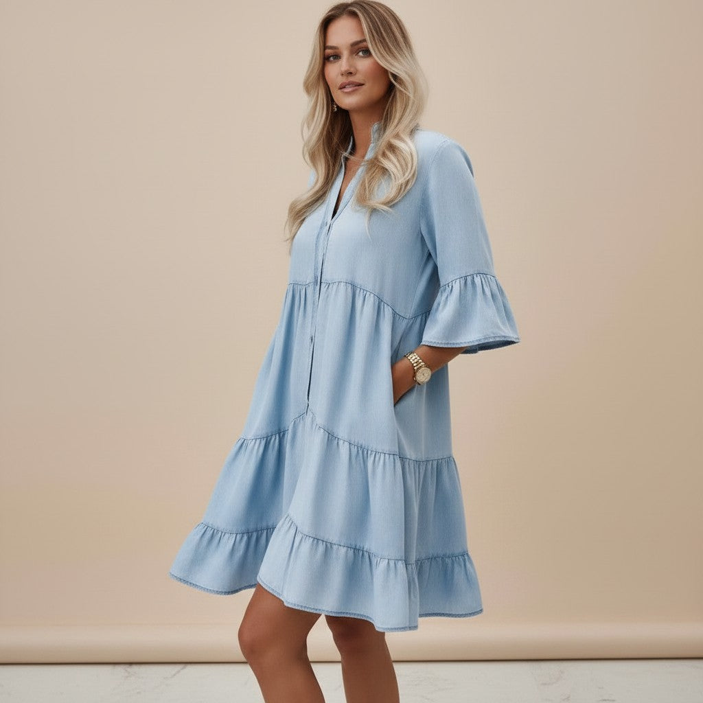 Robe courte en denim femme – Légère et décontractée