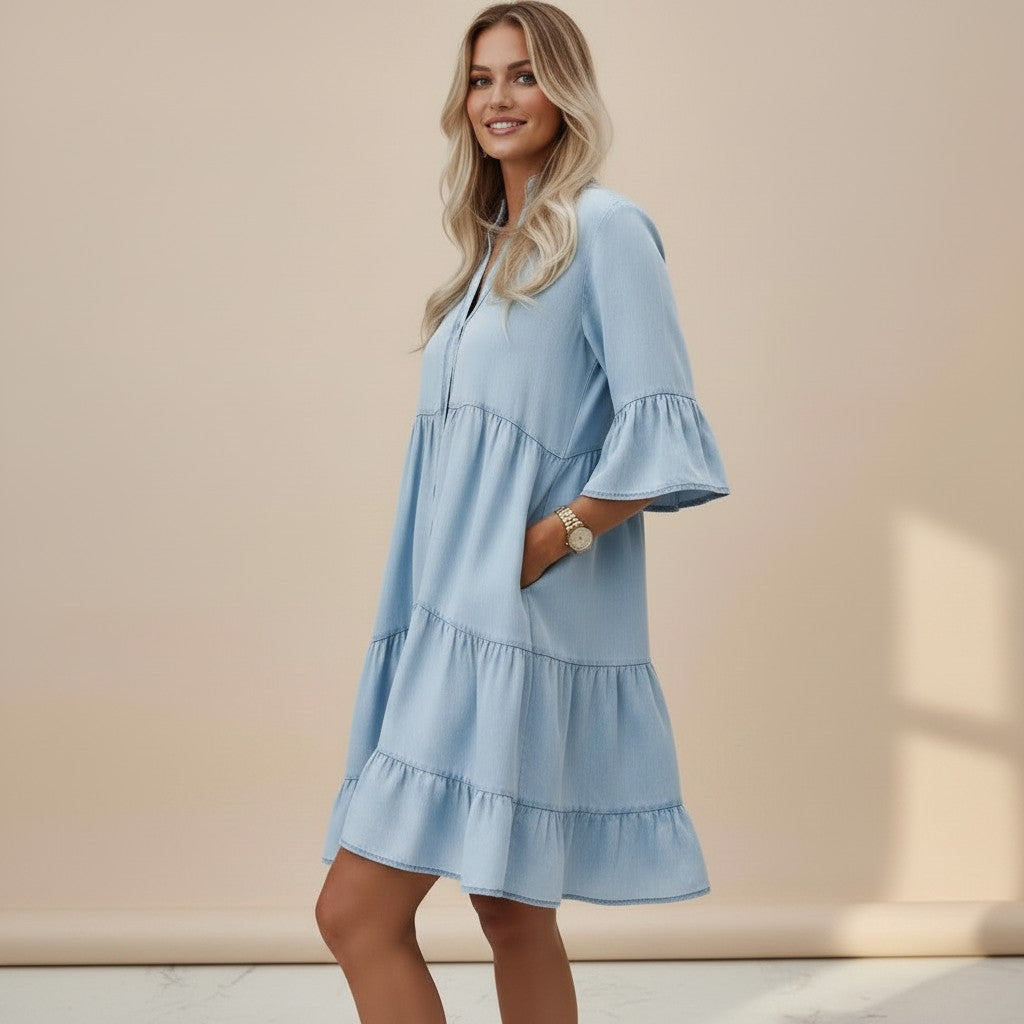 Robe courte en denim femme – Légère et décontractée