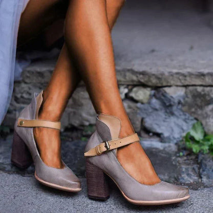 Chaussure Talon Bloc Boucle Confortable Élégante Femmes – Confiance, Stabilité
