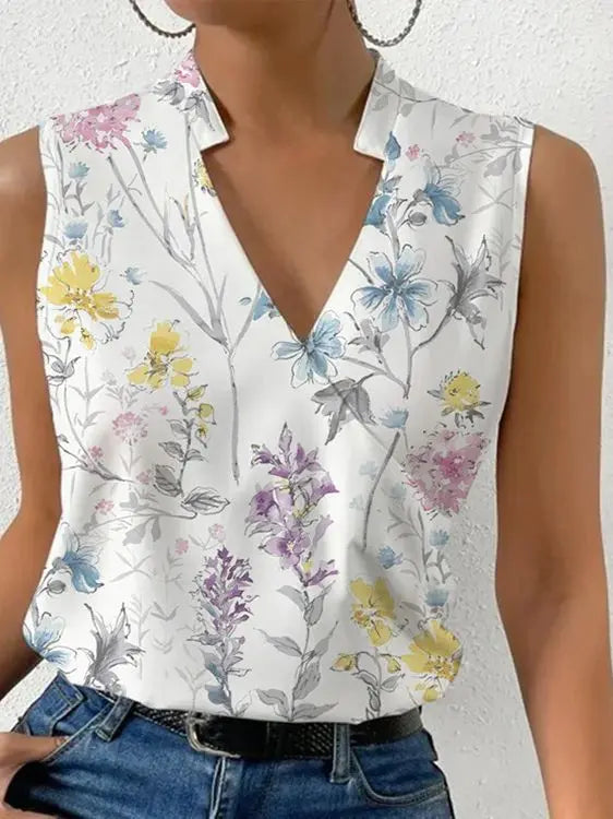 Top sans manches fluide – Parfait pour le bureau ou les sorties
