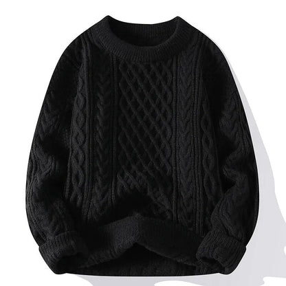 Pull Tricot Vintage Homme – Chandail Rétro Chaud Et Élégant