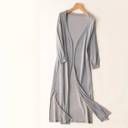 Gilet long pour femme – Élégant cardigan léger pour un look stylé et aéré