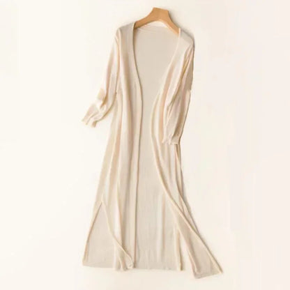 Gilet long pour femme – Élégant cardigan léger pour un look stylé et aéré