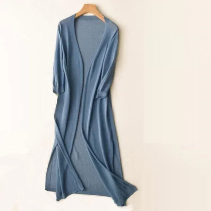 Gilet long pour femme – Élégant cardigan léger pour un look stylé et aéré