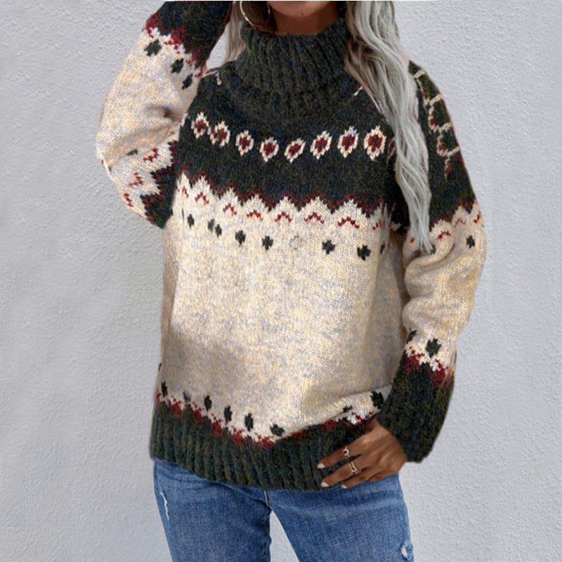 Pull Fair Isle élégant pour femme – Tricots épaisse confortable