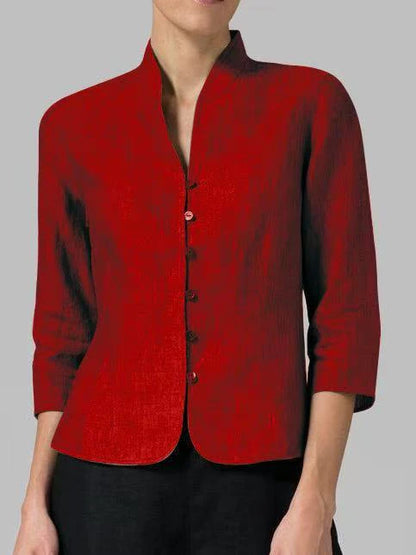 Blouse à Col Montant pour Femme – Haut Élégant de Haute Qualité