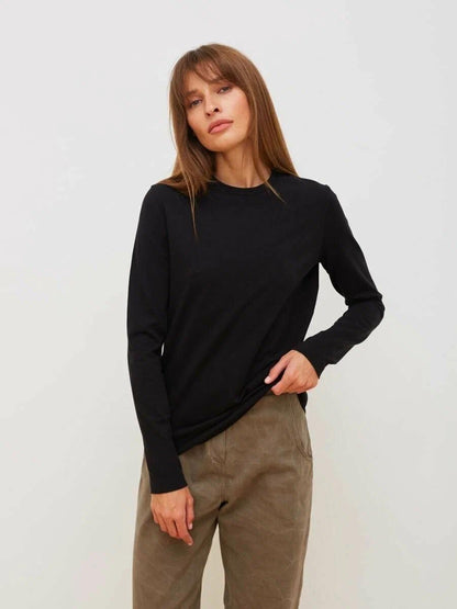 T-shirt à Manches Longues pour Femme – Haut Élégant et Décontracté Moderne