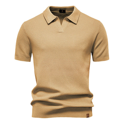Chemise polo structurée pour homme – Coupe moderne respirante à texture élégante