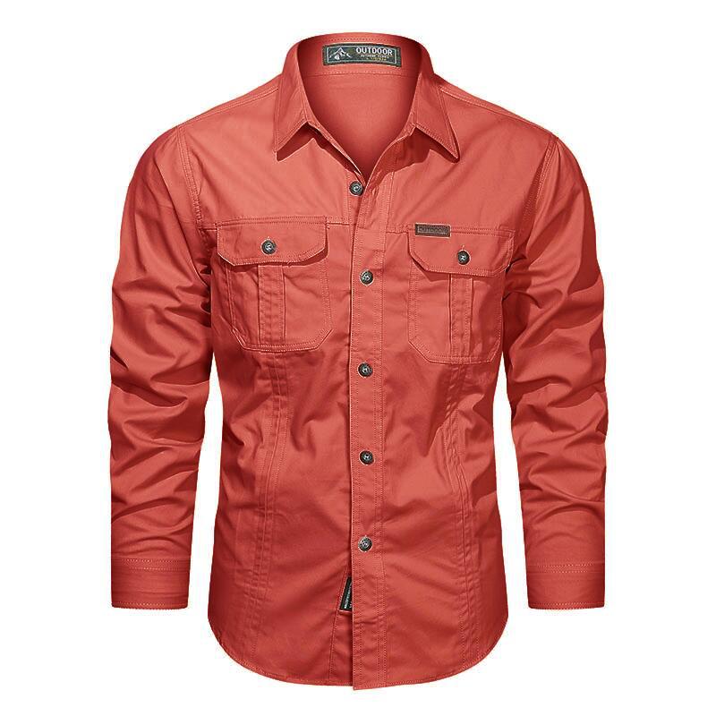Chemise d'extérieur pour homme – Chemise boutonnée résistante et élégante avec poches poitrine