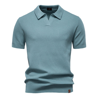 Chemise polo structurée pour homme – Coupe moderne respirante à texture élégante