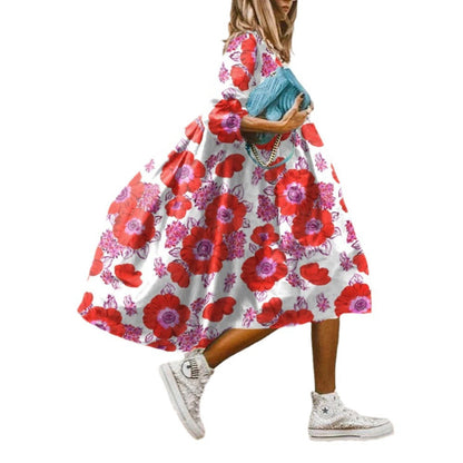 Robe femme imprime paisley fleuri - Fluide et elegante