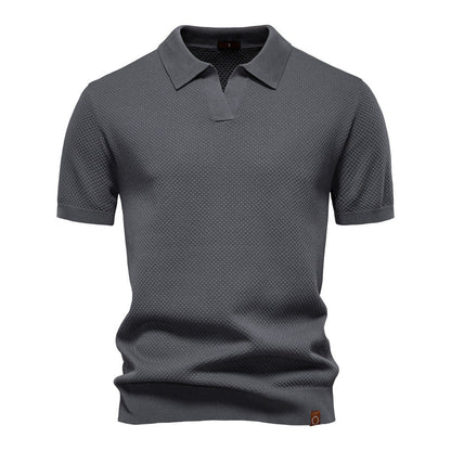 Chemise polo structurée pour homme – Coupe moderne respirante à texture élégante