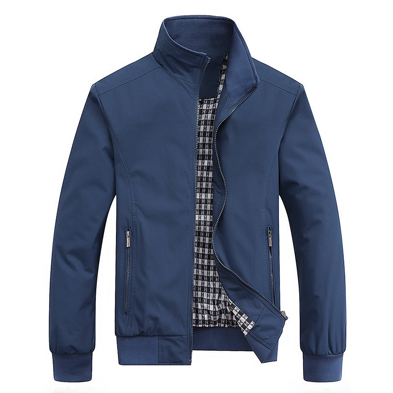 Veste Légère Homme à Col Montant – Style Décontracté et Élégant