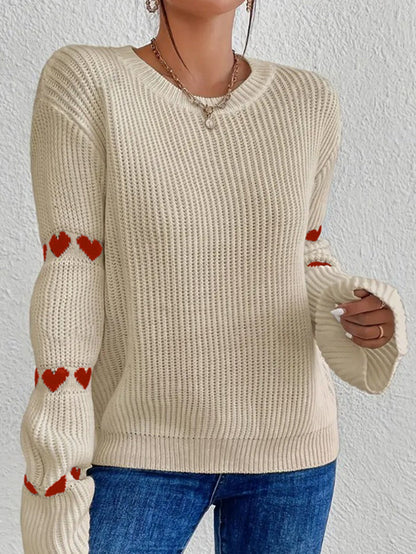 Pull Femme à Coupe Décontractée avec Col Rond – Maille Confortable