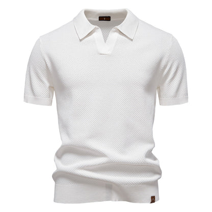 Chemise polo structurée pour homme – Coupe moderne respirante à texture élégante