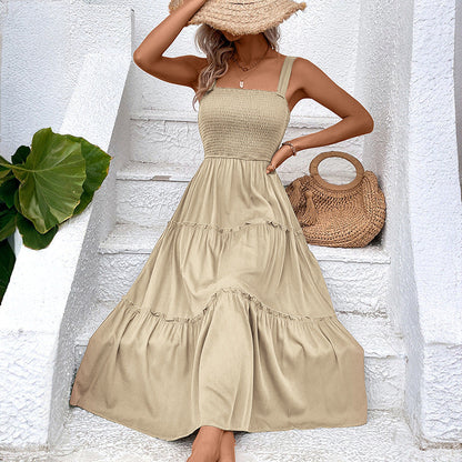 Robe d’été dos nu à volants – Robe femme fluide style vintage