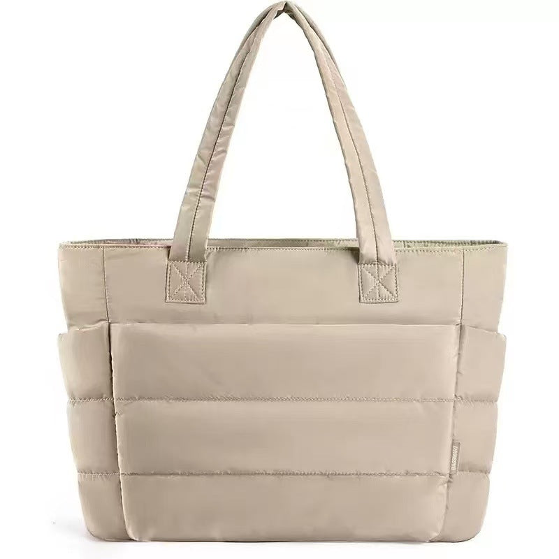 Sac Cabas Matelassé Femme – Compartiment Ordinateur Spacieux et Élégant
