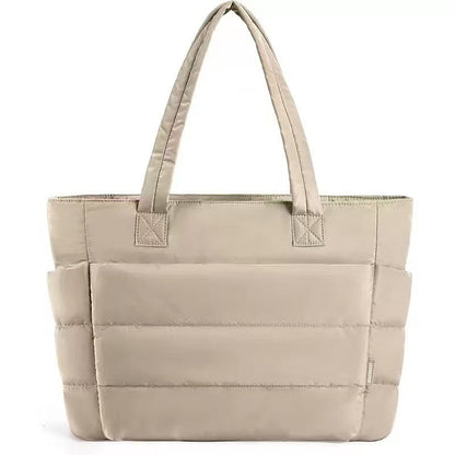 Sac Cabas Matelassé Femme – Compartiment Ordinateur Spacieux et Élégant