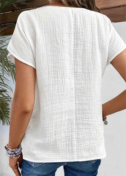 Chemisier léger élégant femmes col à revers boutonné – Confortable, polyvalent