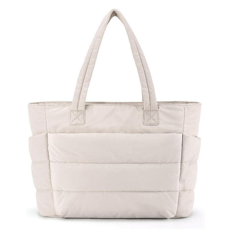 Sac Cabas Matelassé Femme – Compartiment Ordinateur Spacieux et Élégant