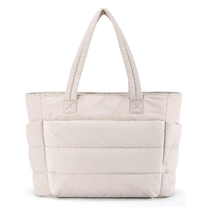 Sac Cabas Matelassé Femme – Compartiment Ordinateur Spacieux et Élégant