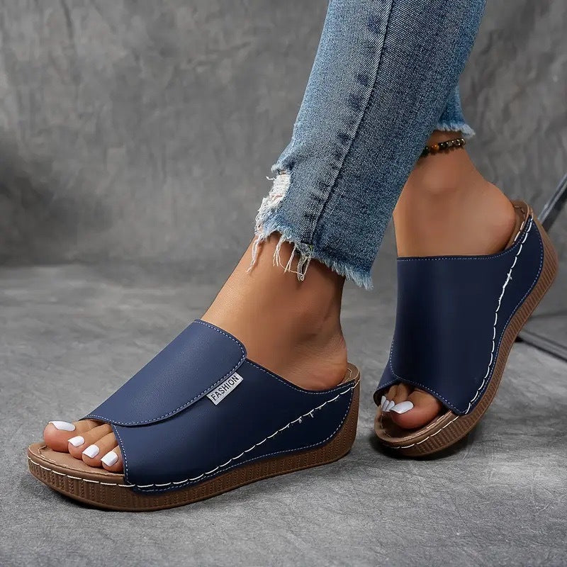 Sandales Femme à Plateforme Confort – Brides Réglables avec Soutien de la Voûte Plantaire