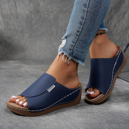 Sandales Femme à Plateforme Confort – Brides Réglables avec Soutien de la Voûte Plantaire