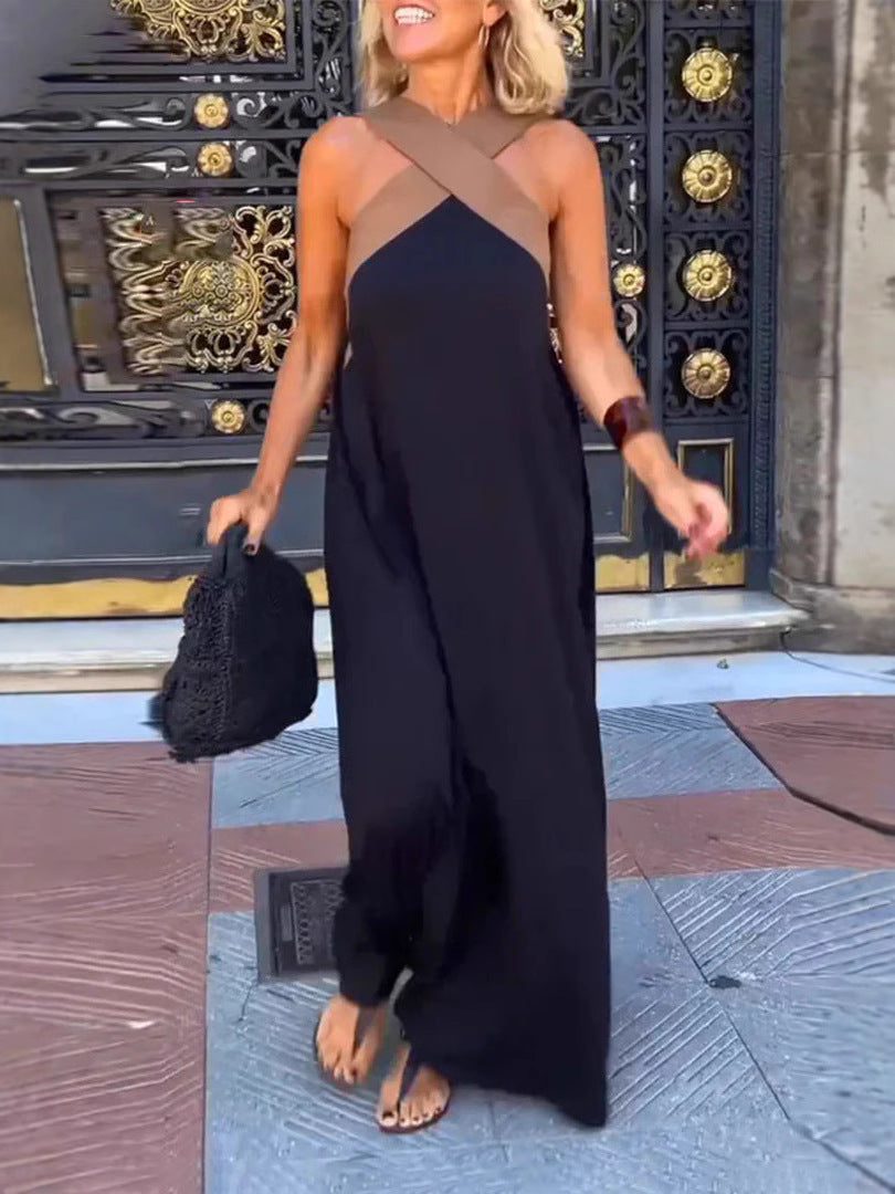 Robe D'Été Femme Coupe Fluide Et Col Croisé Flatteur