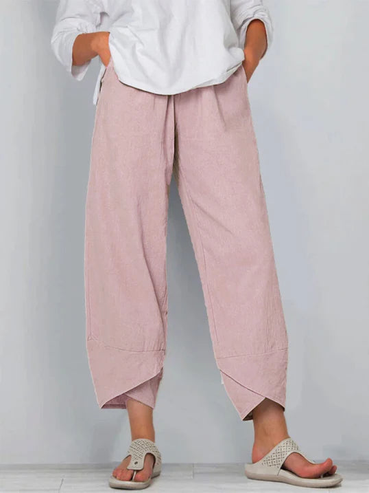 Pantalon trois-quarts décontracté pour femme – Pantalon d'été ample
