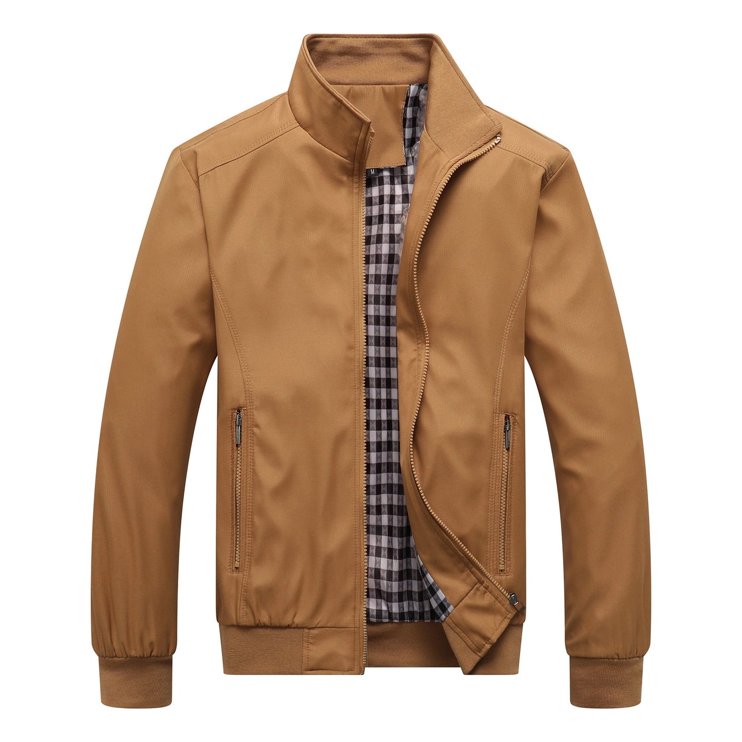 Veste Légère Homme à Col Montant – Style Décontracté et Élégant