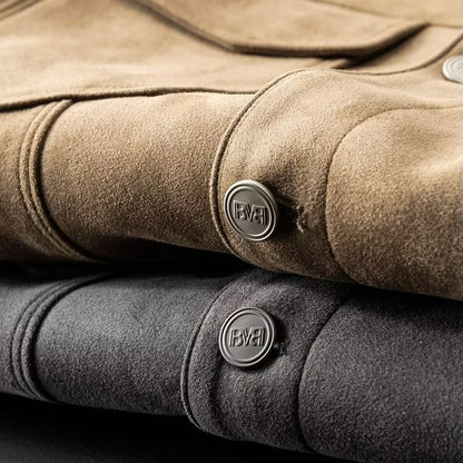 Veste en cuir suédé pour hommes | Élégante & durable | Design intemporel