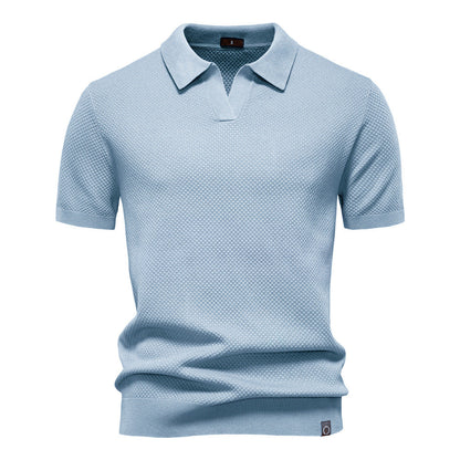 Chemise polo structurée pour homme – Coupe moderne respirante à texture élégante