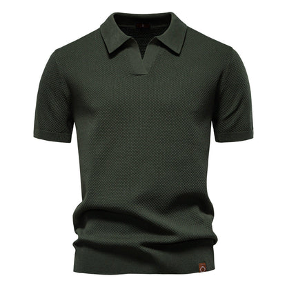Chemise polo structurée pour homme – Coupe moderne respirante à texture élégante
