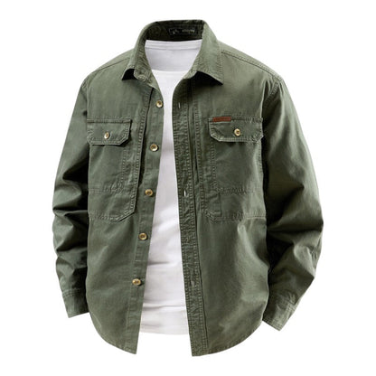 Chemise Utility Homme Premium à Manches Longues – Style Décontracté Travail