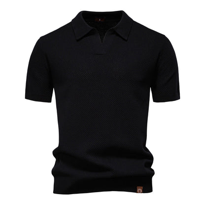 Chemise polo structurée pour homme – Coupe moderne respirante à texture élégante