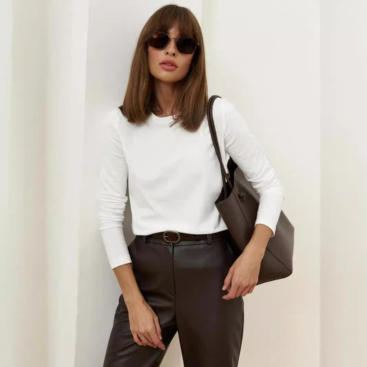 T-shirt à Manches Longues pour Femme – Haut Élégant et Décontracté Moderne