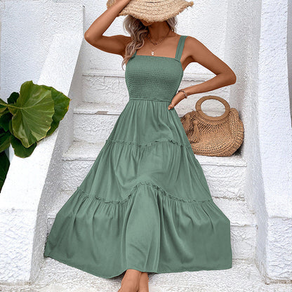 Robe d’été dos nu à volants – Robe femme fluide style vintage