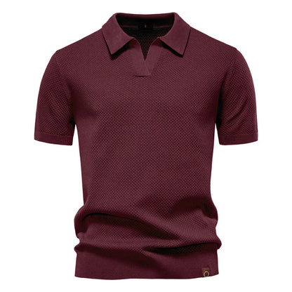 Chemise polo structurée pour homme – Coupe moderne respirante à texture élégante