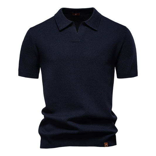 Chemise polo structurée pour homme – Coupe moderne respirante à texture élégante