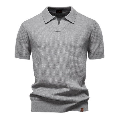 Chemise polo structurée pour homme – Coupe moderne respirante à texture élégante