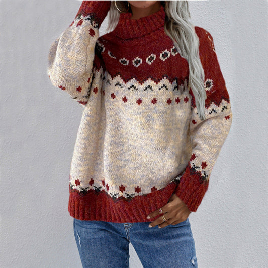 Pull Fair Isle élégant pour femme – Tricots épaisse confortable