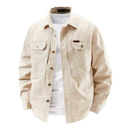 Chemise Utility Homme Premium à Manches Longues – Style Décontracté Travail